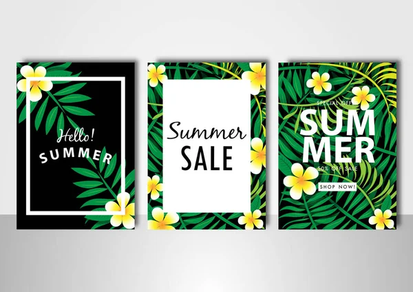 Sommer Verkauf Hintergrund Vektor Illustration Verkauf Aus Vorlage — Stockvektor