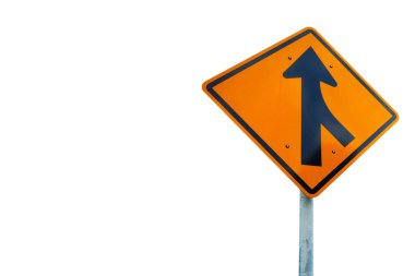 Beyaz Arkaplanda Ortak Yol İşareti İzole Edildi.