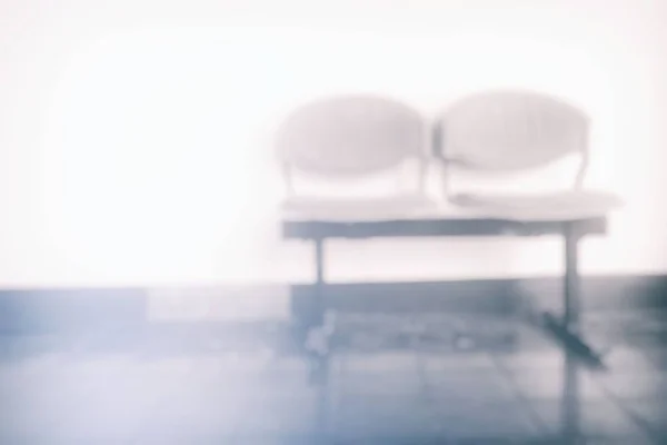 Chaise Jumelle Attente Floue Blanche Dans Couloir — Photo