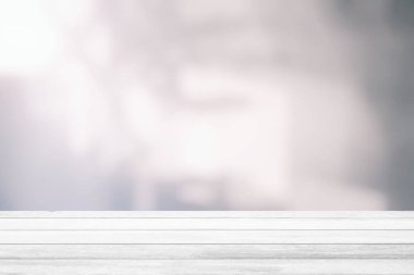 Beyaz Tahta Masa, İçişleri Odası Arkaplanı Beyaz Bokeh, Ürün Görünümü İçin Uygun.