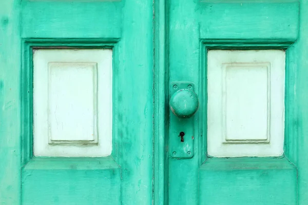 Close Knob Vintage Wooden Door — Stock fotografie