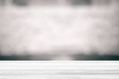 Beyaz Tahta Masa, Beyaz Bulanık İç Görünüm Odası Arkaplanı, Ürün Görünümü İçin Uygun.