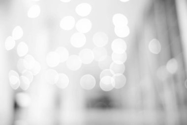 Cool Bokeh ile Koridor Arkaplanının Beyaz Bulanık İçi.