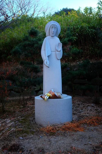 Seoul Corée Sud Décembre 2018 Statue Jésus Sanctuaire Des Martyrs — Photo