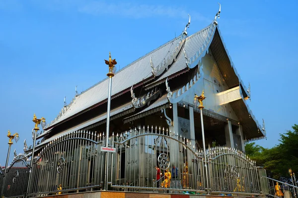 Chachoengsao Thailand Januari 2019 Wat Hua Suan Tempel Geweldig Roestvrijstalen — Stockfoto