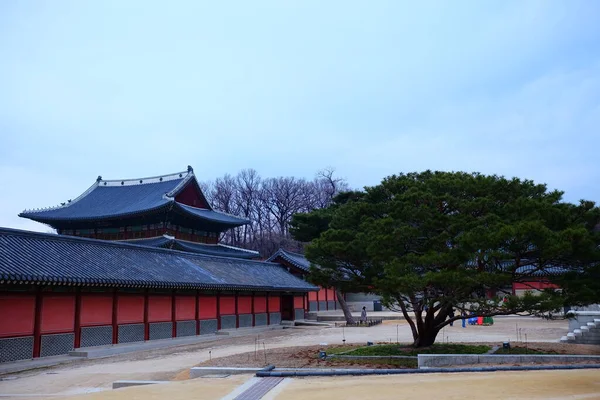 Seoul South Korea Δεκεμβριου 2018 Αρχαίο Παλάτι Changdeokgung Χειμώνα Όπου — Φωτογραφία Αρχείου