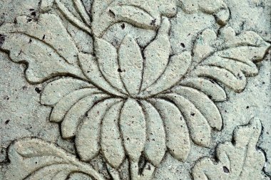 Taş Duvarda Klasik Tayland Heykeli.