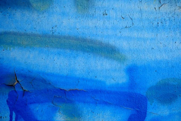 Pintura Pelado Azul Sobre Fondo Textura Pared Hormigón —  Fotos de Stock