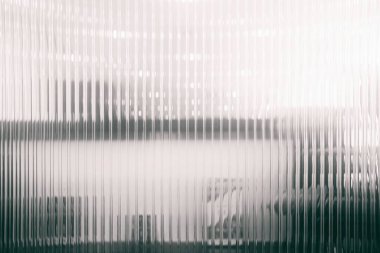 Beyaz Dikey Cam Çizgili Duvar Arkaplanı İç Odanın Yansıması.