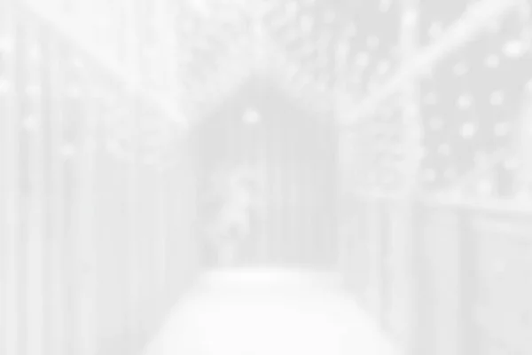 Abstract Blurred White Wooden Hallway Interior Background — Stock Photo, Image