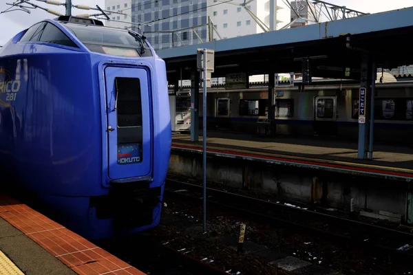 日本北海道 2019年11月15日 北海道铁路公司运营的北海道特快列车 Hokuto Super Train — 图库照片