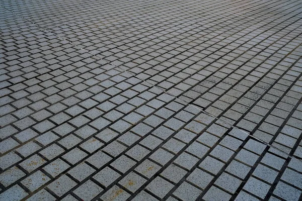 Close Concrete Tiles Pavement Background Selective Focus — Stock Photo, Image