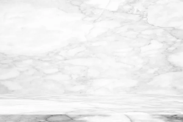 Абстрактний Розкішний Білий Мармуровий Стіл Фоном Стіни — стокове фото