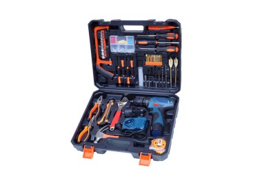 Araç setini beyaz arka plan üzerinde izole makinist için                                             