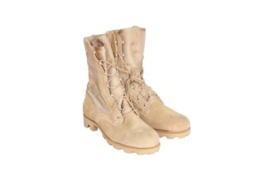 Beyaz izole ordusu çöl çizme                           