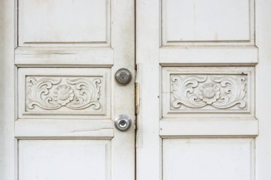 Eski beyaz kapı arka plan