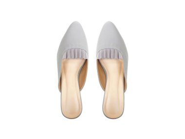 Beyaz izole kadın düşük topuk ayakkabı                                 