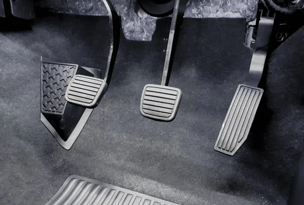 Συμπλέκτη Φρένο Γκάζι Ενός Αυτοκινήτου — Φωτογραφία Αρχείου