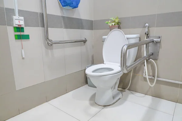 Toilet Met Gebruiksvriendelijk Ontwerp Voor Mensen Met Een Beperking — Stockfoto