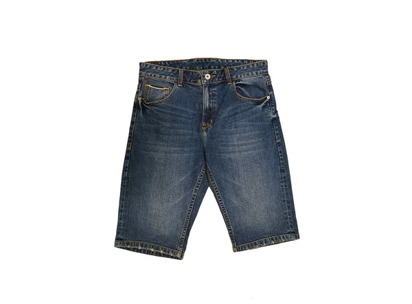 Jeans Shorts Isoliert Auf Weißem Hintergrund — Stockfoto