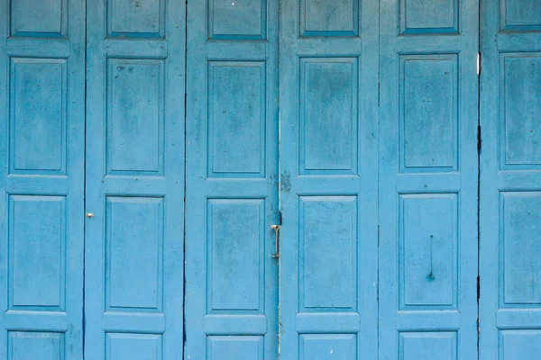 蓝色折叠木门背景 — 图库照片