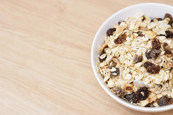 Muesli Tazón Blanco — Foto de Stock