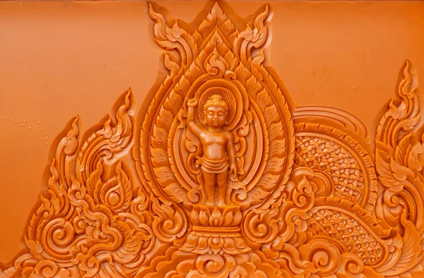 Festival Velas Ubonratchathani Uma Vela Esculpida Como Pequeno Buda — Fotografia de Stock