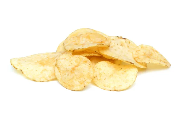 Batatas Fritas Isoladas Fundo Branco — Fotografia de Stock