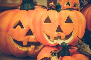 Cadılar Bayramı festivali için halloween kabaklar