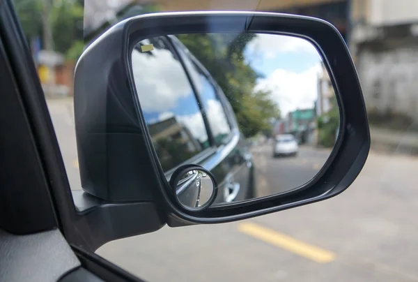 Espelho Ponto Cego Para Segurança Carro — Fotografia de Stock