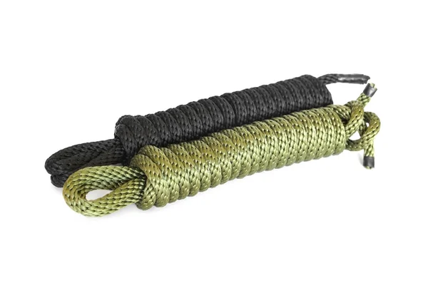 Зелено Чорна Кемпінгова Мотузка — стокове фото
