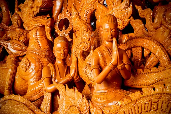 Gyertyafény Fesztivál Thaiföldön Viasz Gyertyát Faragott Részeként Buddha Története — Stock Fotó