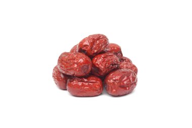 Kurumuş Jujube beyaz arkaplanda izole edilmiş                                