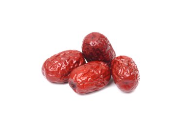 Kurumuş Jujube beyaz arkaplanda izole edilmiş                                 