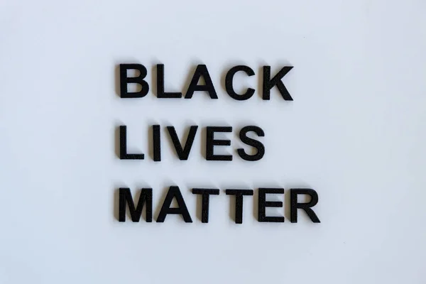 Fechar Slogan Vidas negras matéria tag . — Fotografia de Stock
