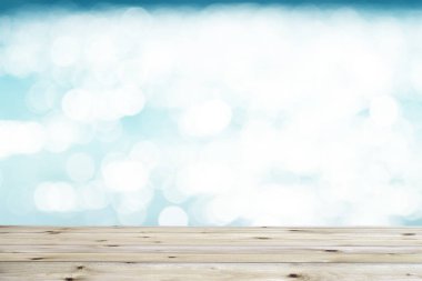 Ahşap masa üstü üzerinde bulanıklık doğa arka plan