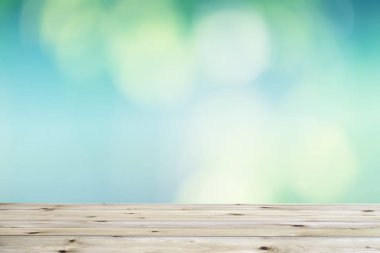 Ahşap masa üstü üzerinde bulanıklık doğa arka plan