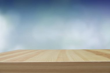 Ahşap masa üstü üzerinde bulanıklık doğa arka plan