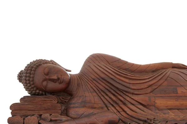 Деревянная статуя Будды — стоковое фото