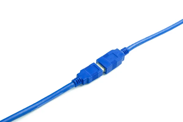 Blue USB cable — Stock Photo, Image