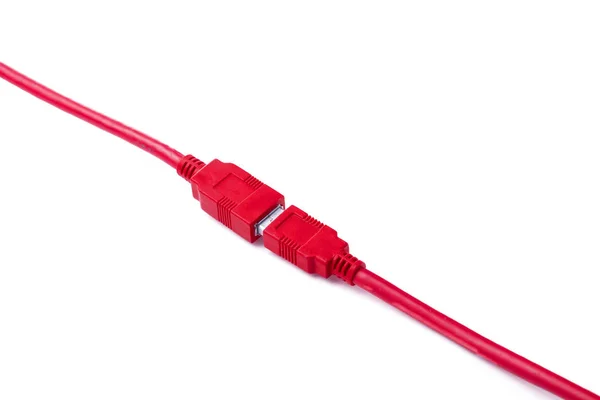 Cabo USB vermelho — Fotografia de Stock