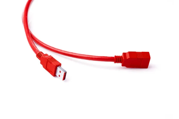 Kırmızı Usb kablosu — Stok fotoğraf