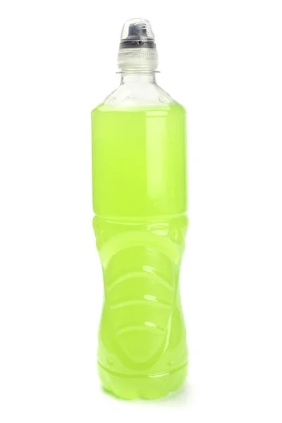 Bebida Energética Isotónica Nutrição Desportiva Garrafa Com Líquido Verde — Fotografia de Stock