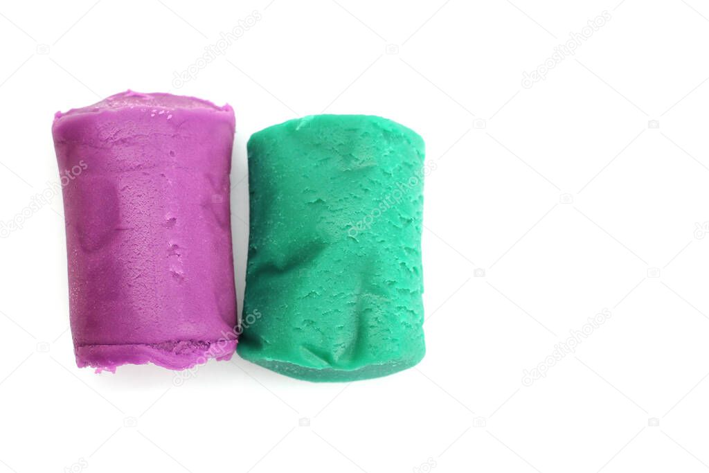modeling clay, plasticine isolated on a white background