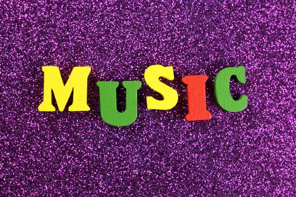 Palabra Musical Hecha Letras Colores Brillantes — Foto de Stock