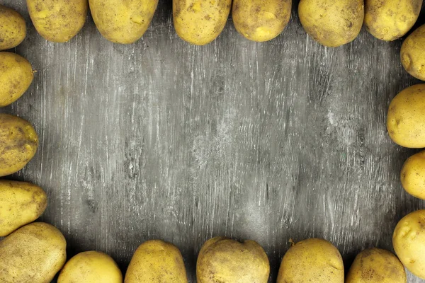 Rahmen Aus Rohen Bio Kartoffeln — Stockfoto