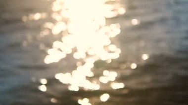 4 k arka plan bulanık deniz plaj bokeh ışık ve ışıltılı