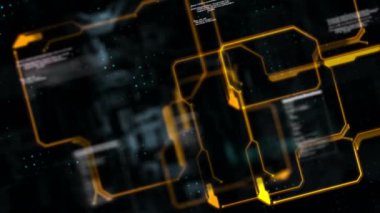 4 k arka plan devre elektronik hat için teknoloji kavramı alan karanlık sığ derinliği olan ve işlenmiş tahıl