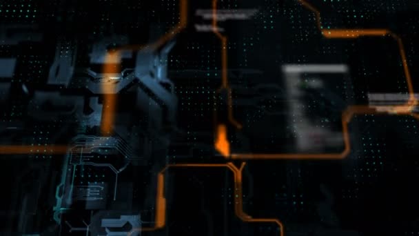 Abstracte Achtergrond Circuit Elektronische Lijn Voor Technologie Concept Met Ondiepe — Stockvideo