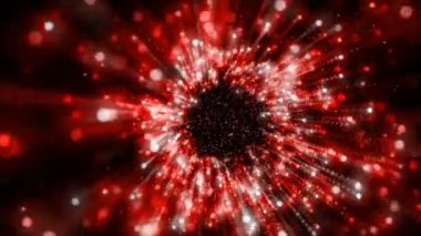 4 k arka plan parçacık ve aydınlatma etkisi yüzen ve karanlık akışına ve işlenmiş tahıl